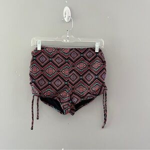 Hot Water Colorful Geometric Print Bikini Swim Suit Bottoms Plus Size 1X